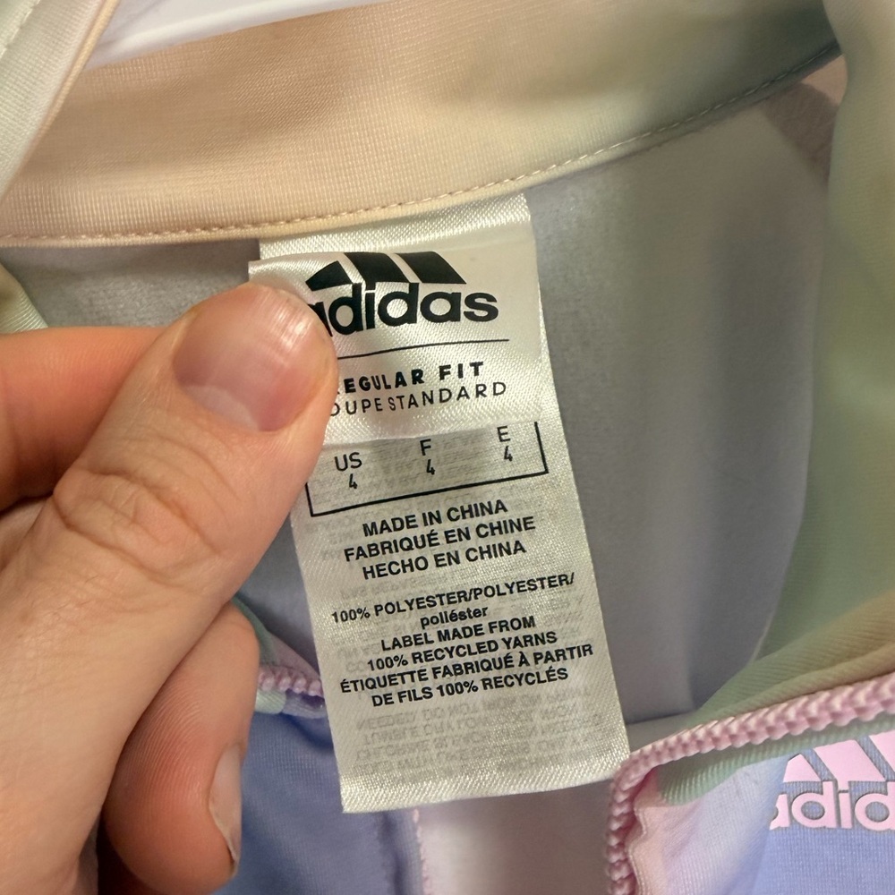 Youth Girls Adidas Full Zip Sweatshirt - Picture 3 of 3